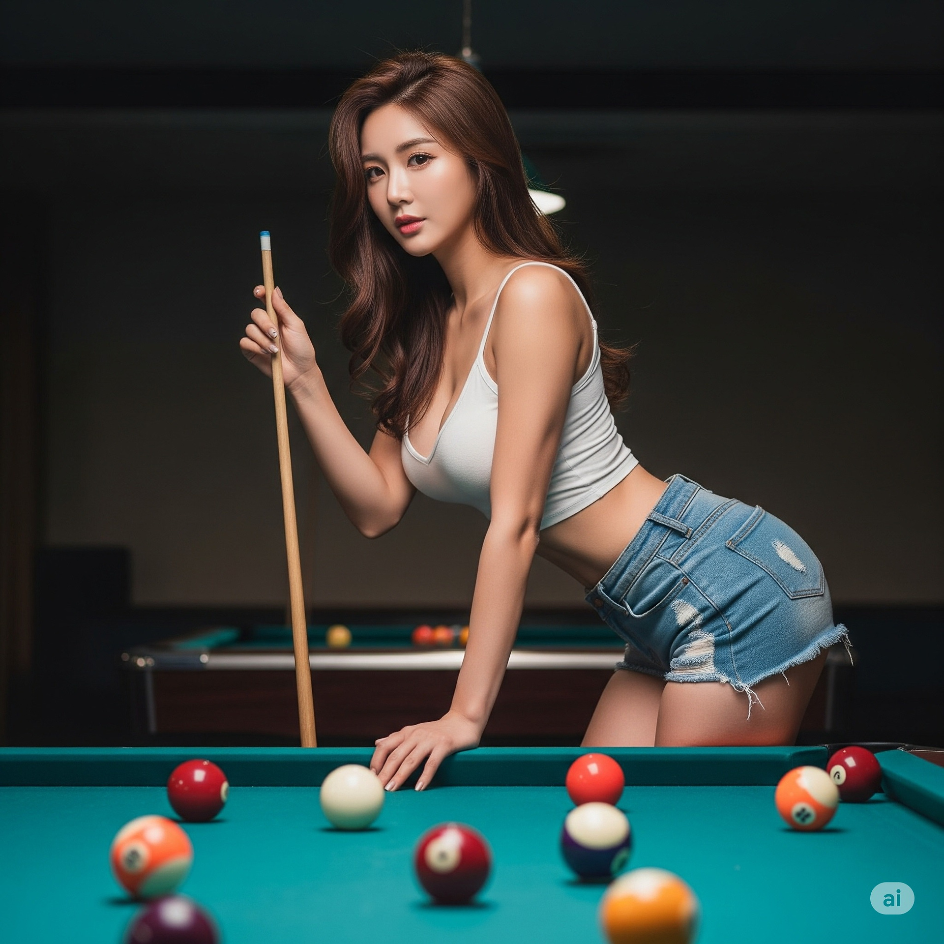 撞球妹子