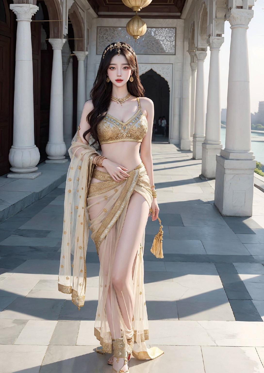 泰姬陵的美麗女人