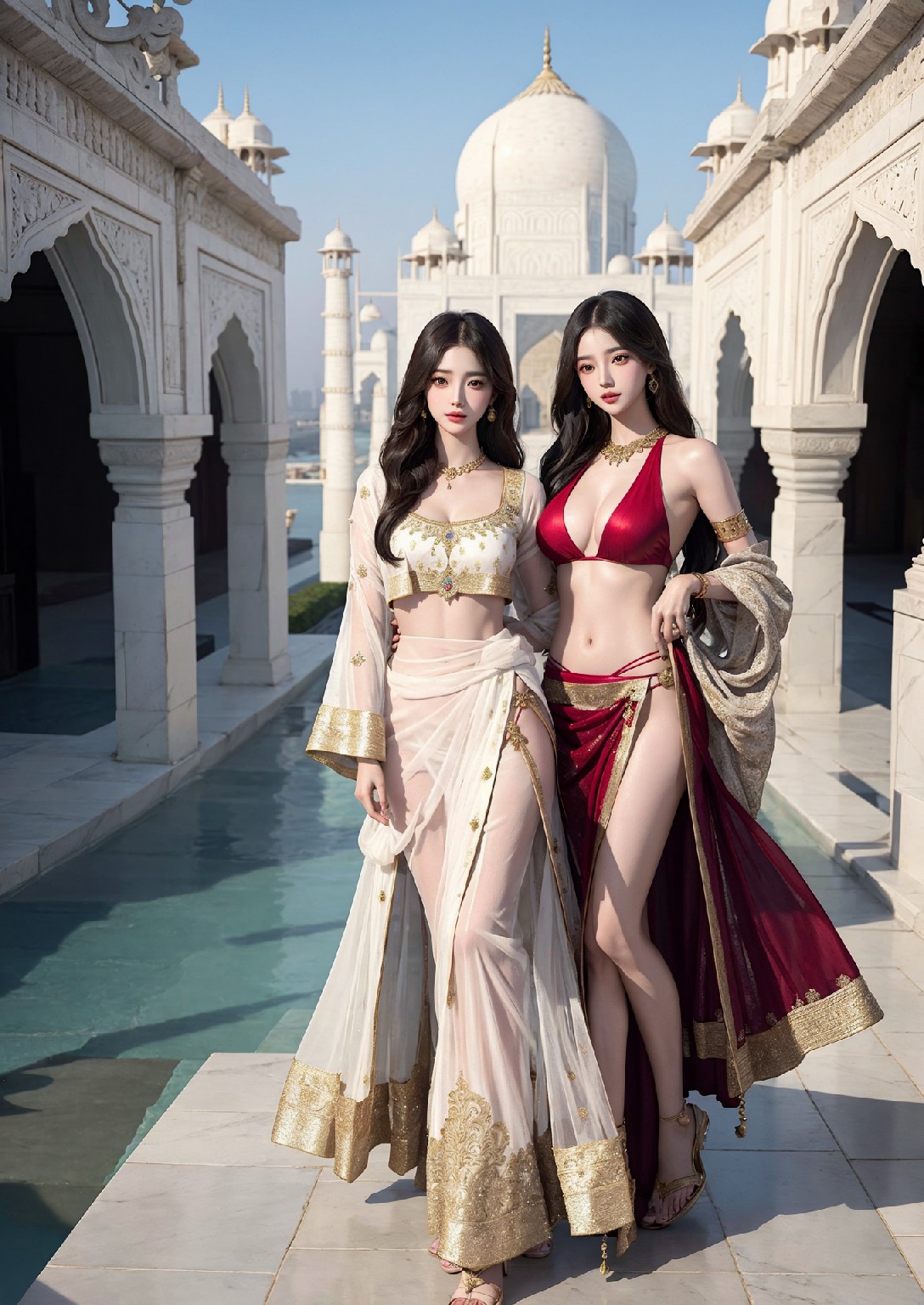 泰姬陵的美麗女人