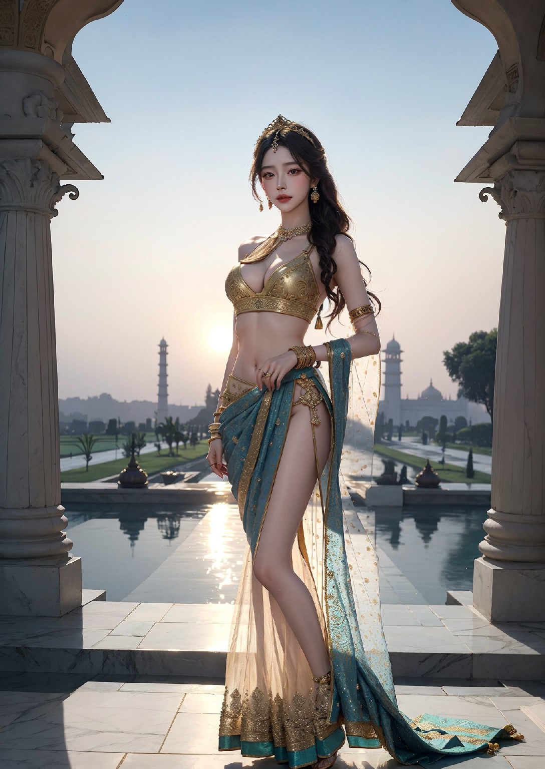 泰姬陵的美麗女人