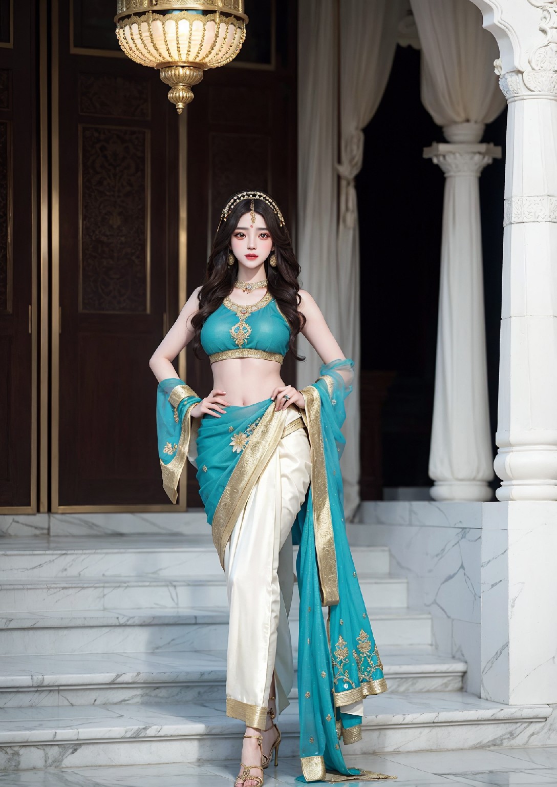 Beautiful Woman of the Taj Mahal
