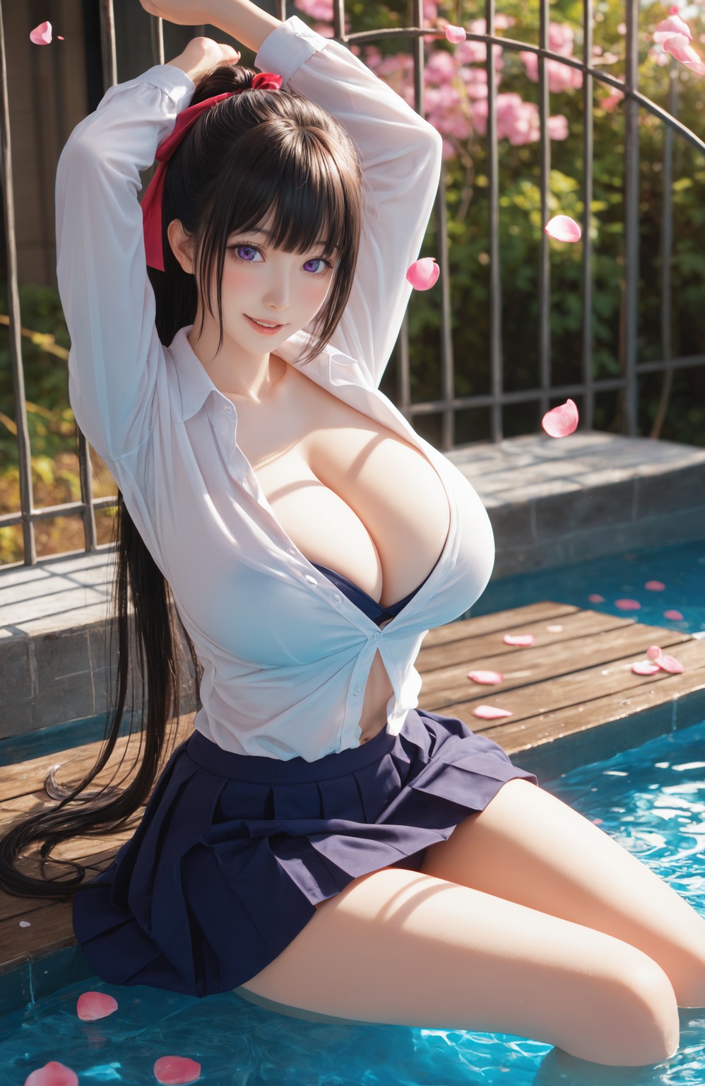 Lying in the water