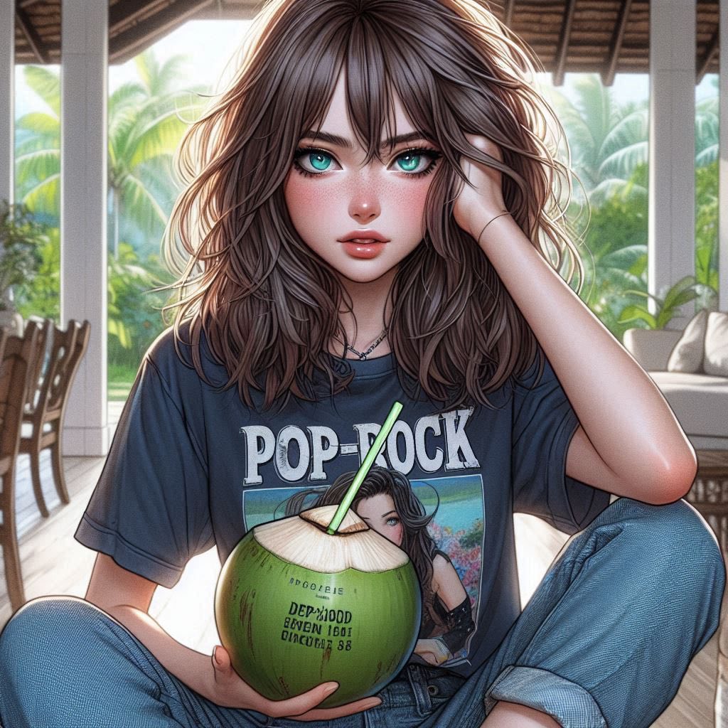 Cool juice at a tropical resort