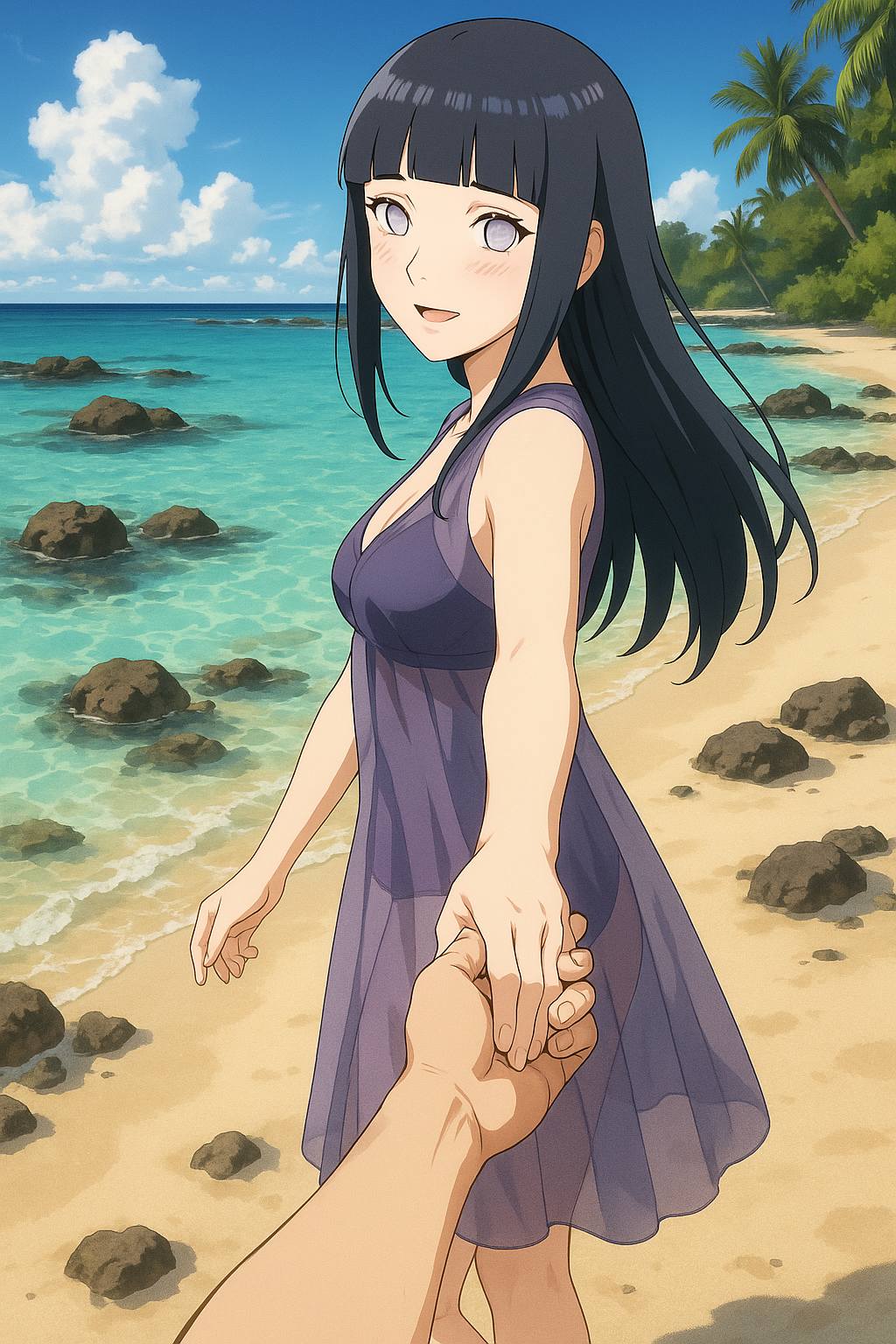 Summer is hot. It's best to go to the beach to cool off.
