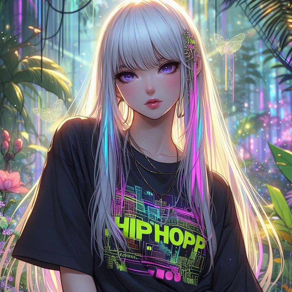 Punk Girl in the Jungle of the Future