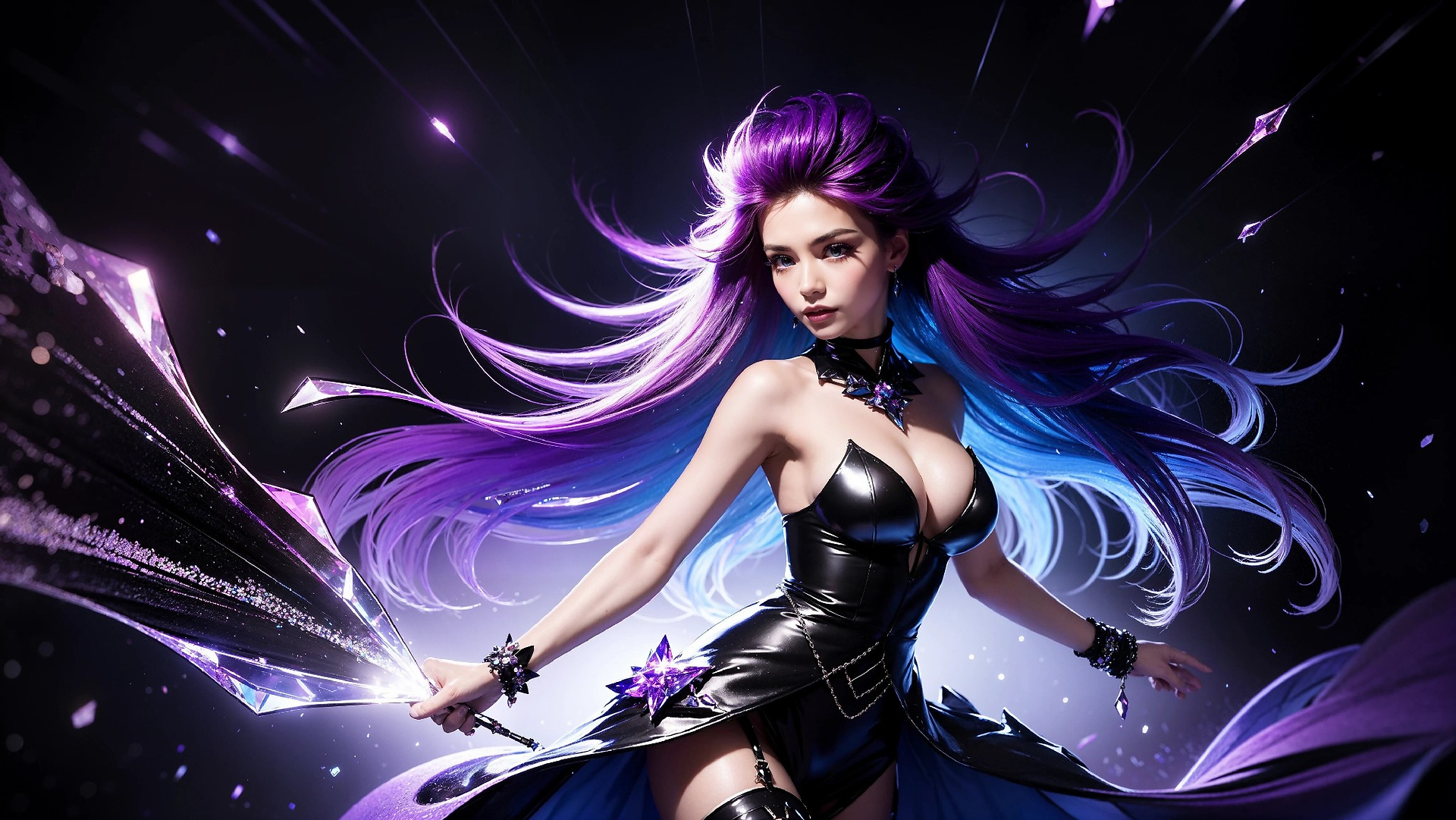 Vibrant Cosmic Princess Fashion