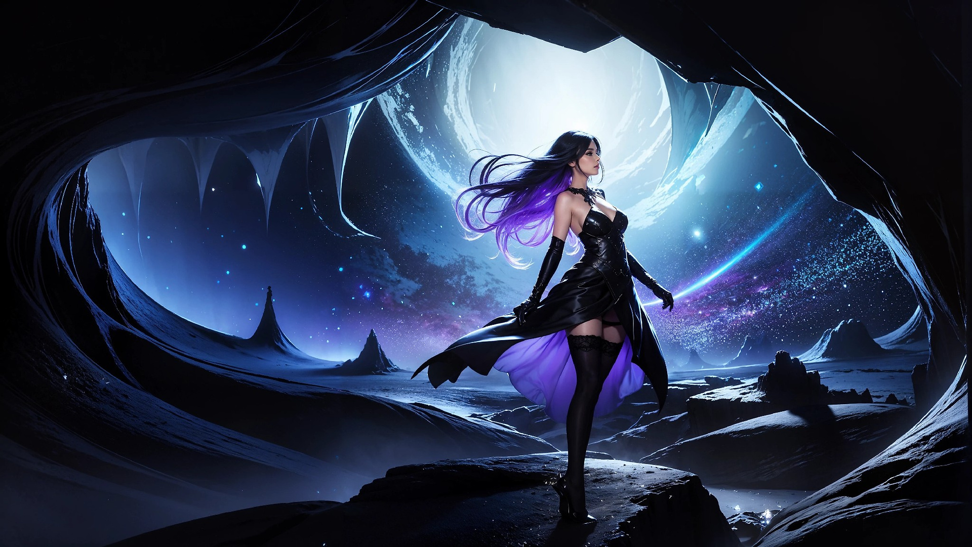 Vibrant Cosmic Princess Fashion