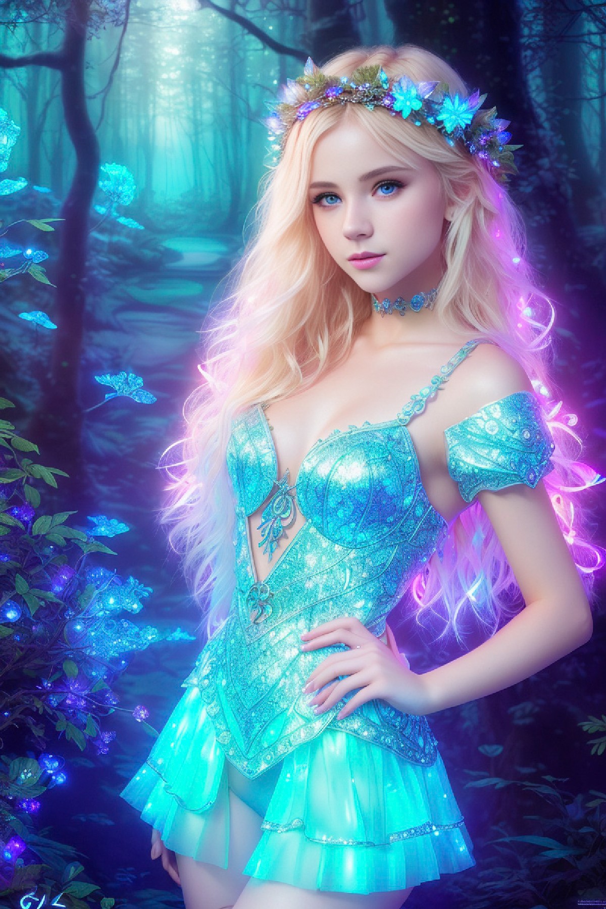 like a perfect blonde coming out of a fairy tale.