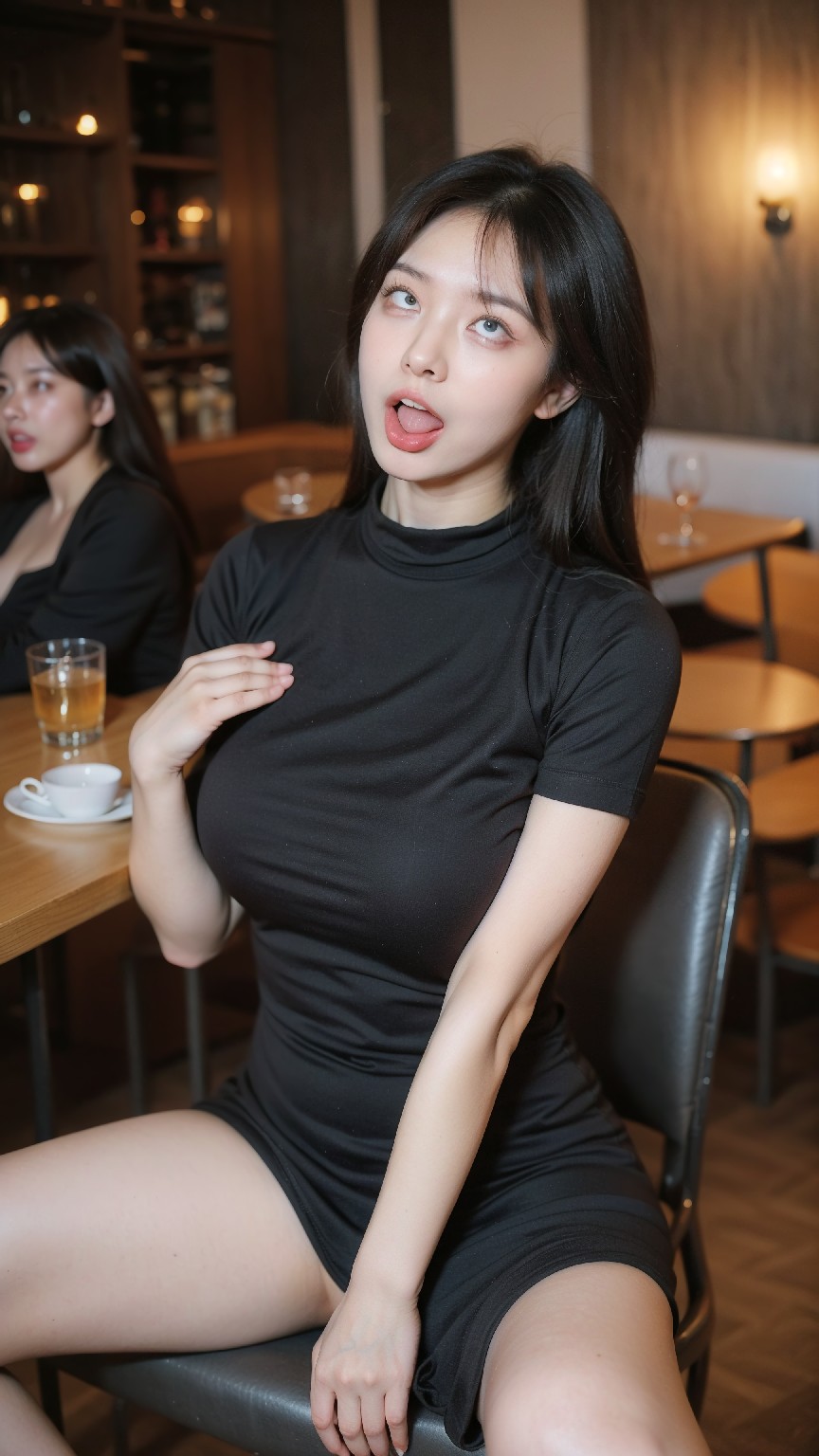 Bodycon + Dress + at + the + Café