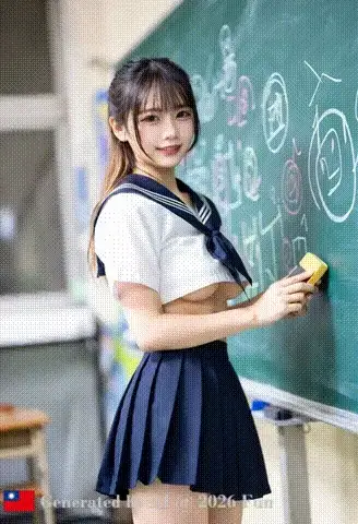 Adult High School Student # 7 Wiping a Blackboard Why Panties, Bare Farts