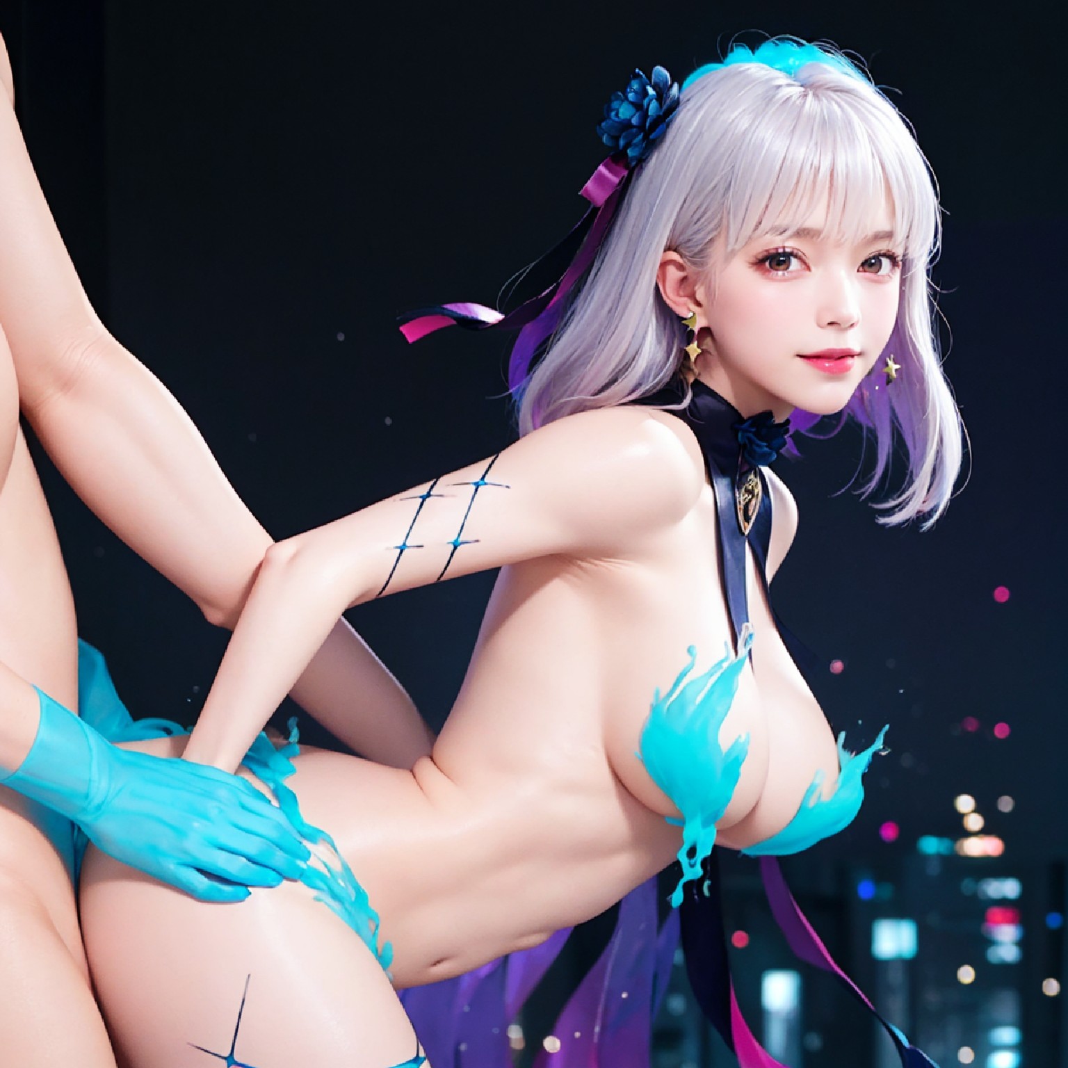 Kama-SwimsuitBlueFire