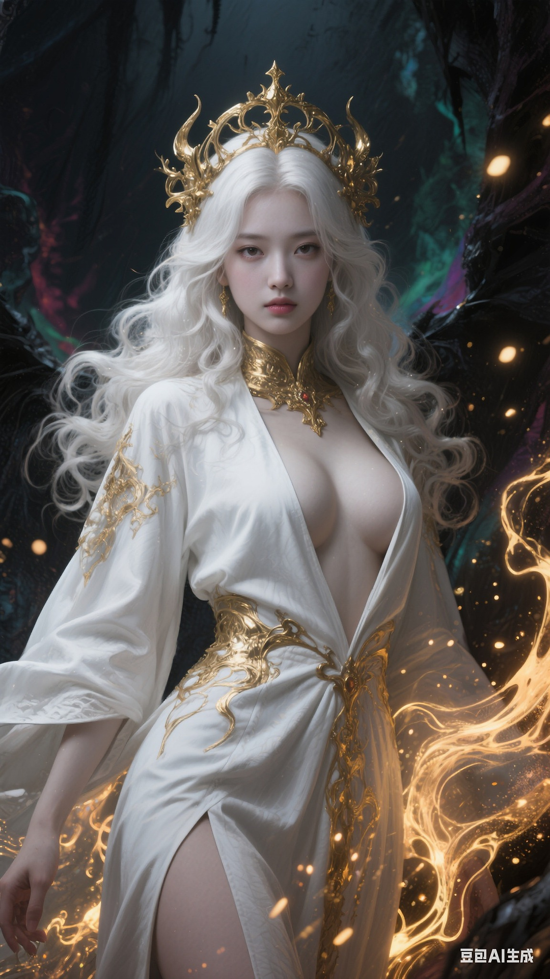 Pure White Open Phnom Penh Robe