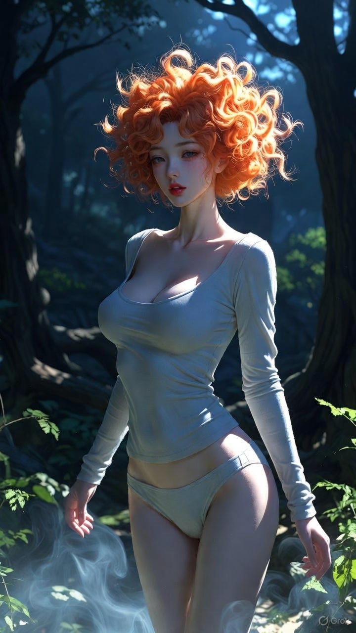 Fluffy fiery curls