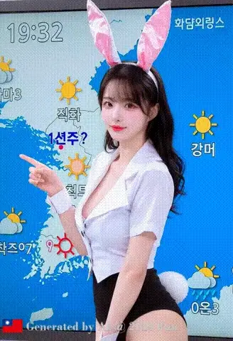 NeNe TV # 13 Meteorological Observatory Korean anchor Bunny