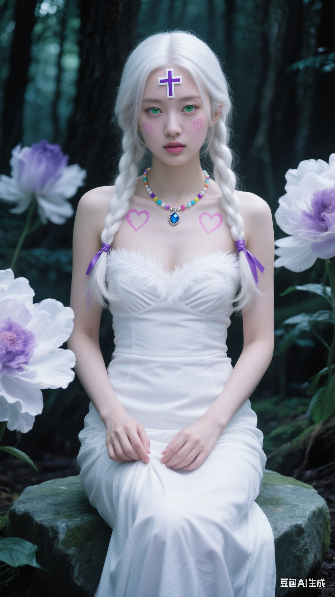 White strapless dress