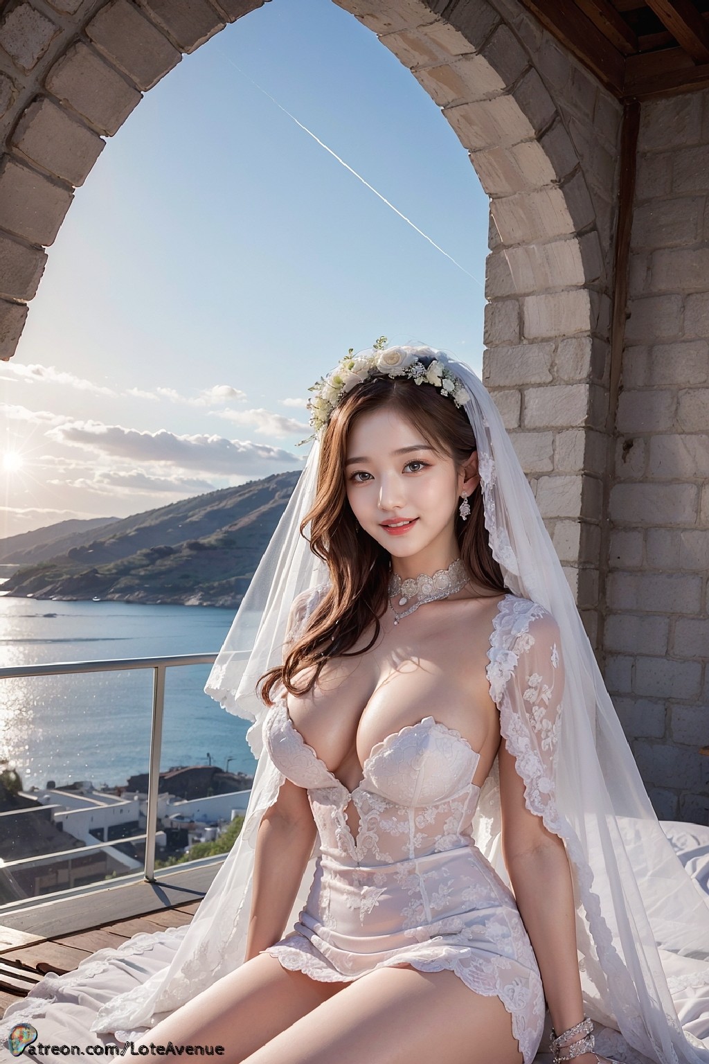 Santorini Bridal Cherry Blossoms