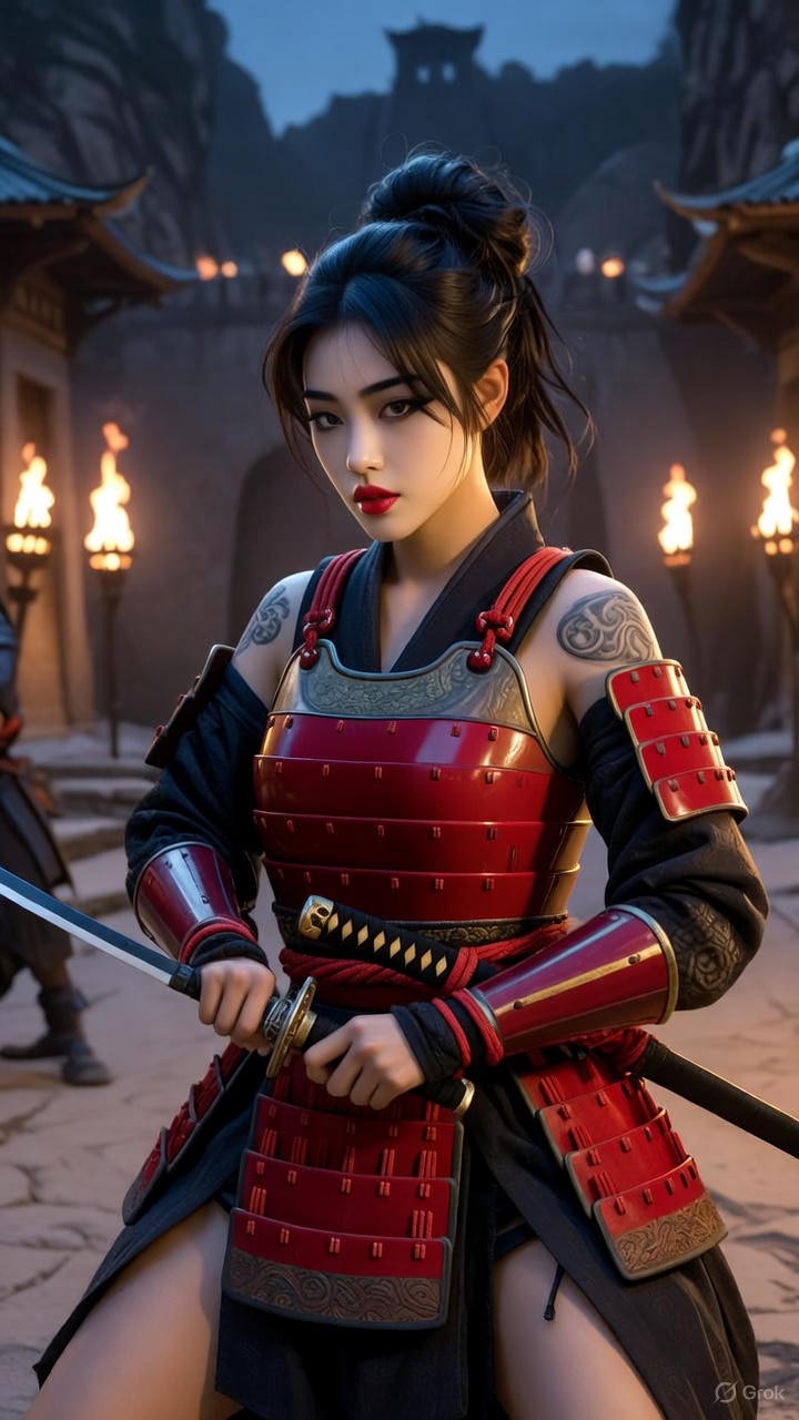 Crimson Sapphire Short Armor