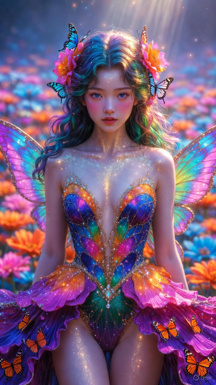 Petals and Butterfly Wings Tights