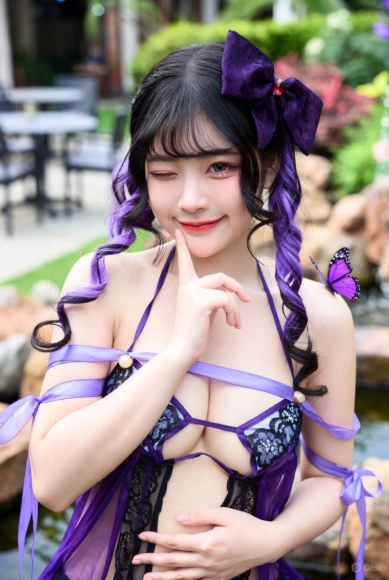 Sister's Purple Ribbon Costume