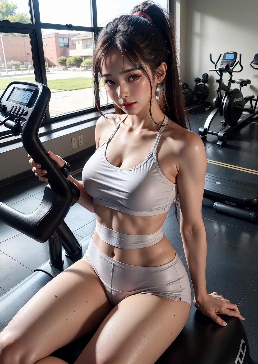 Fitness Girl with Perfect Body