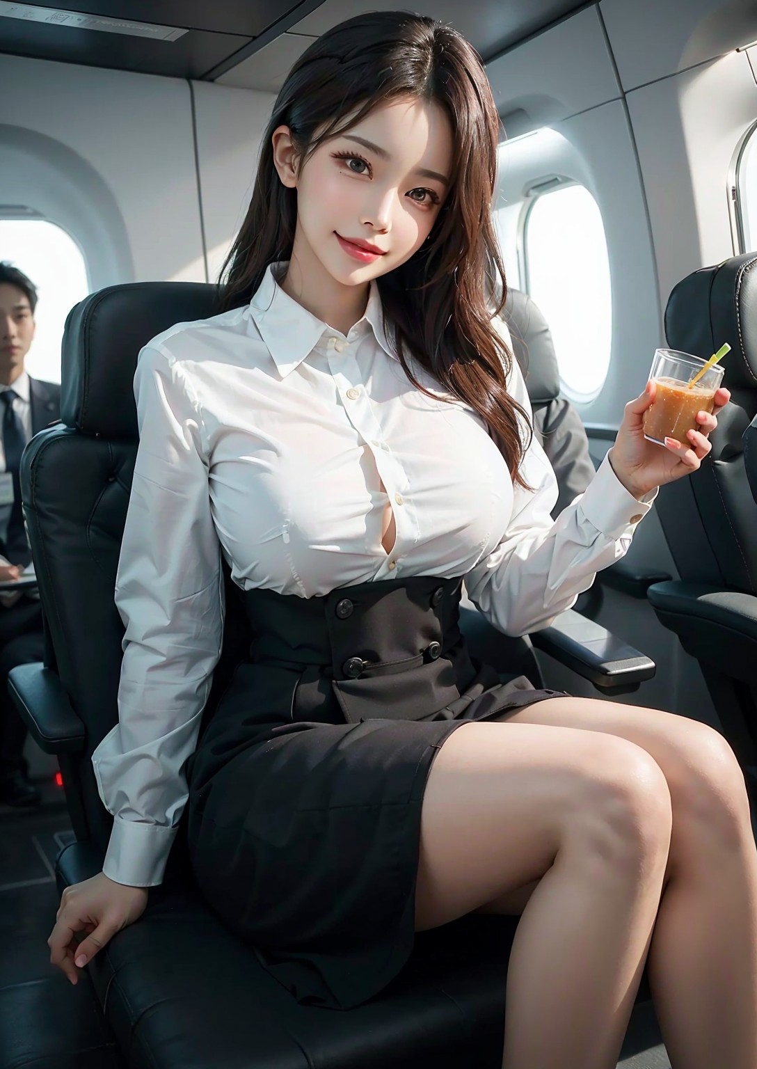 Lazy flight attendant