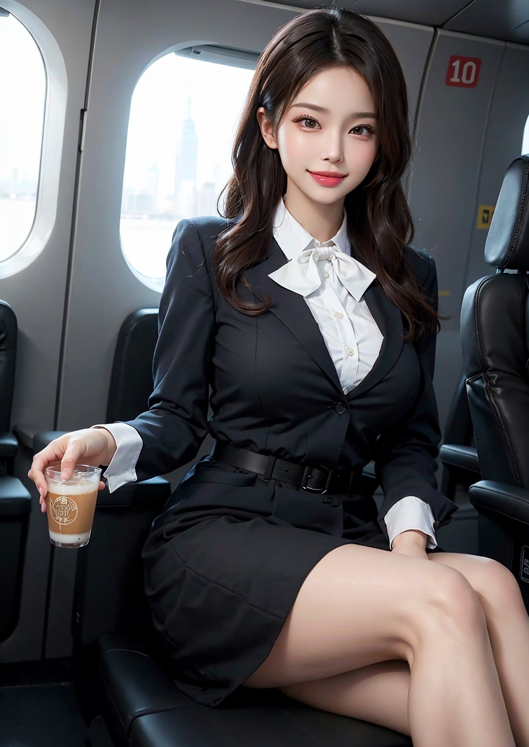 Lazy flight attendant