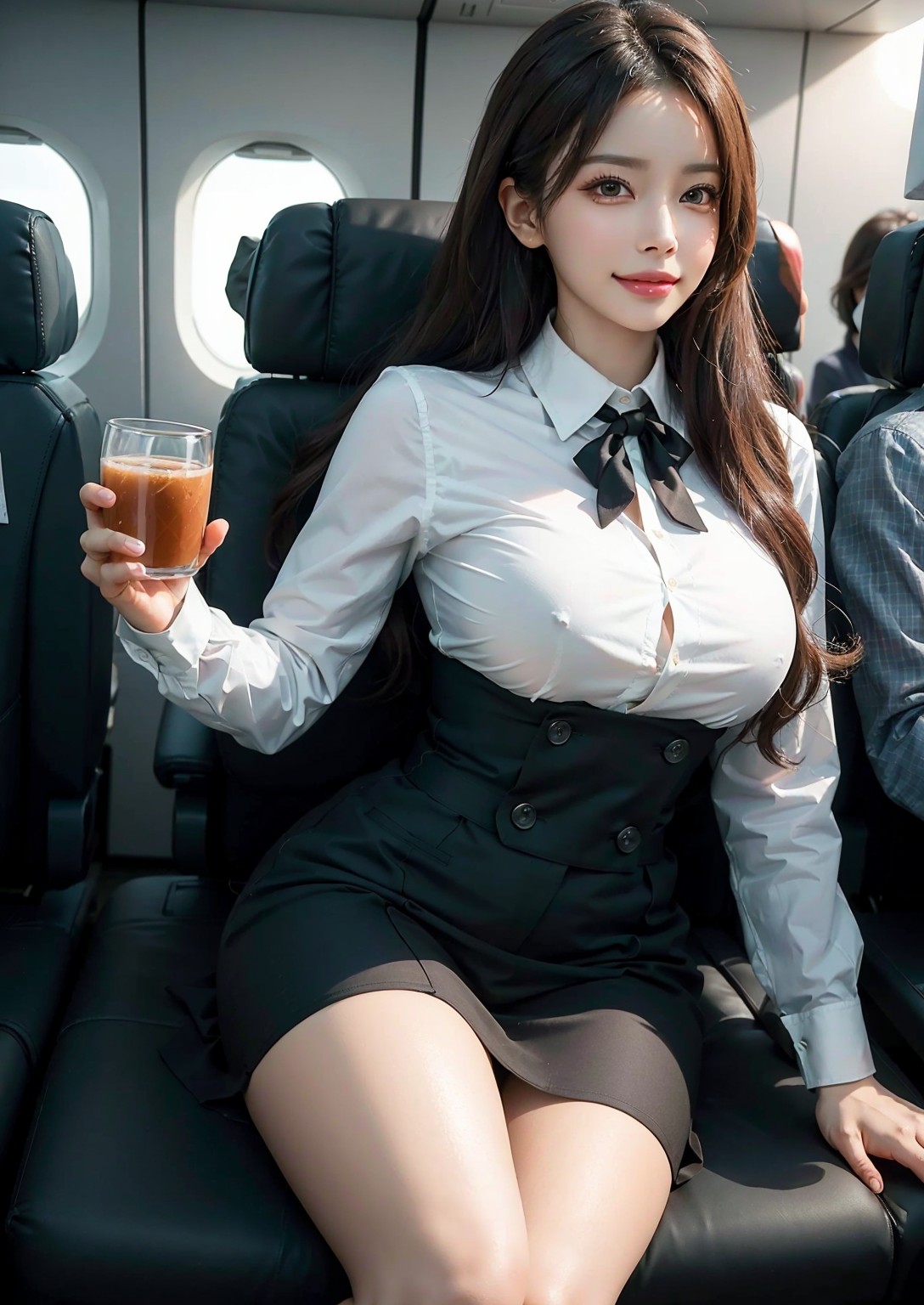 Lazy flight attendant