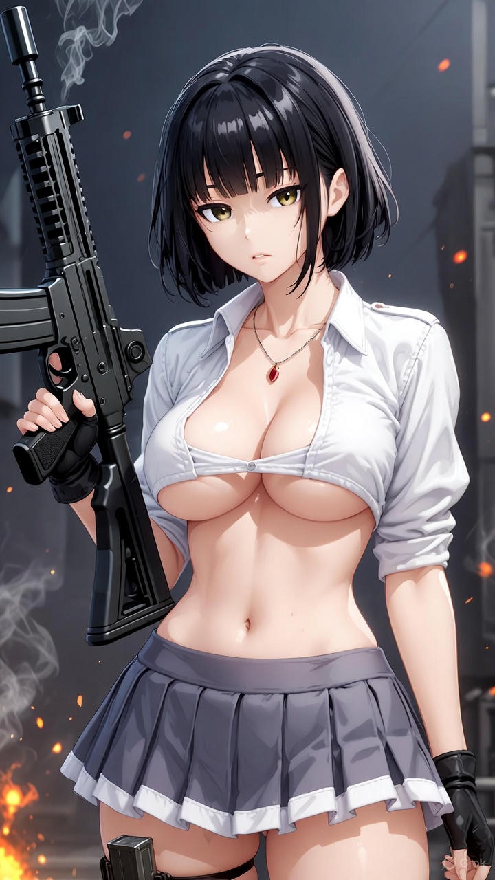 Girl with a gun