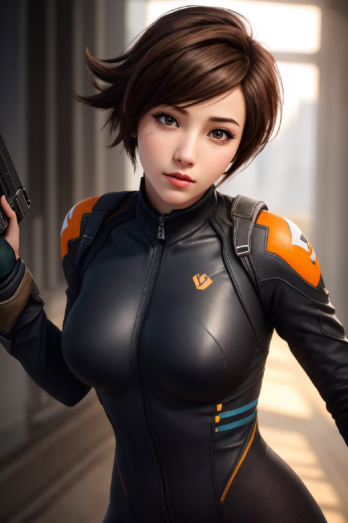Lena Oxton, code-named "The Hunt"