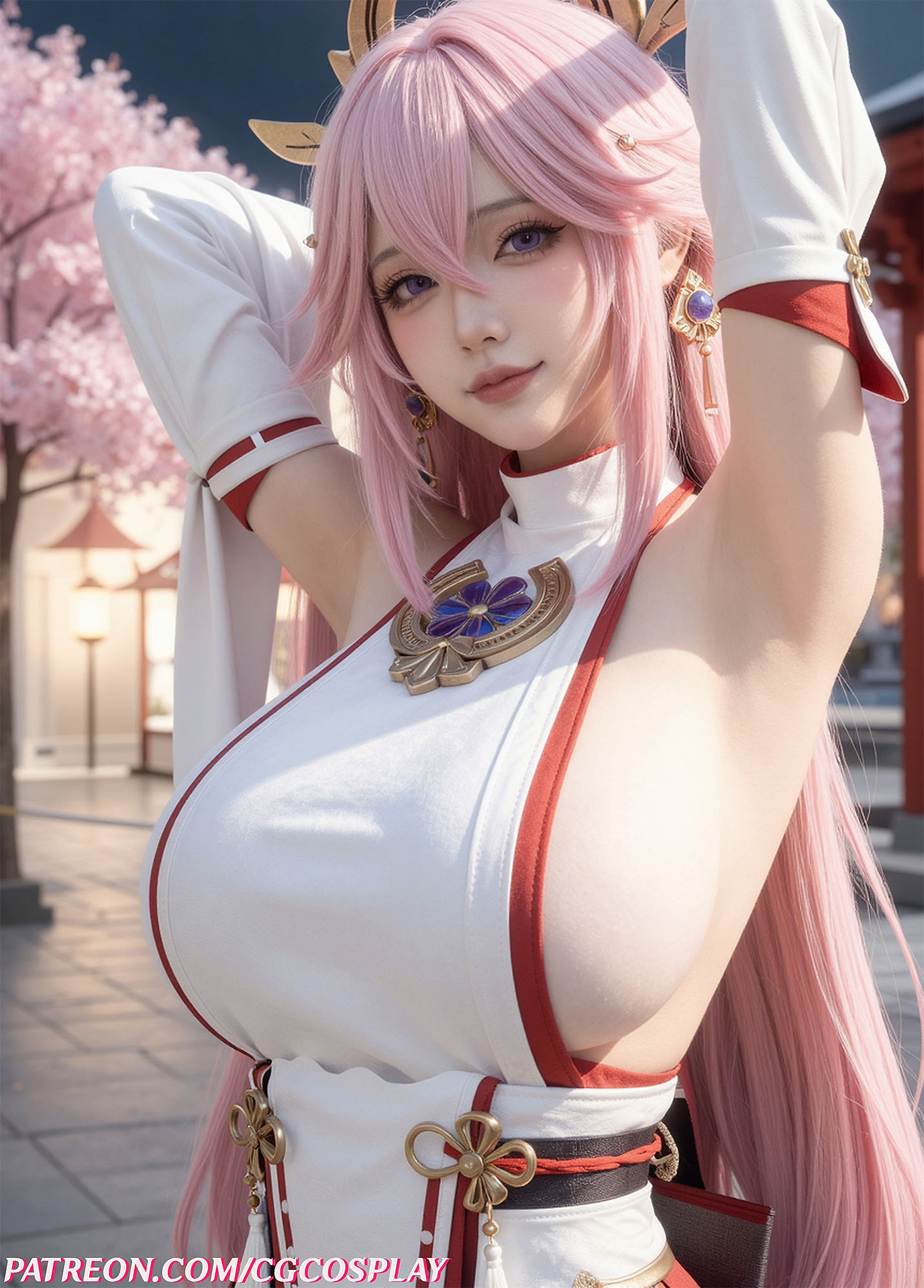 Yae Miko – Genshin Impact 🌸⛩️🦊 – Koleksi Gambar AI