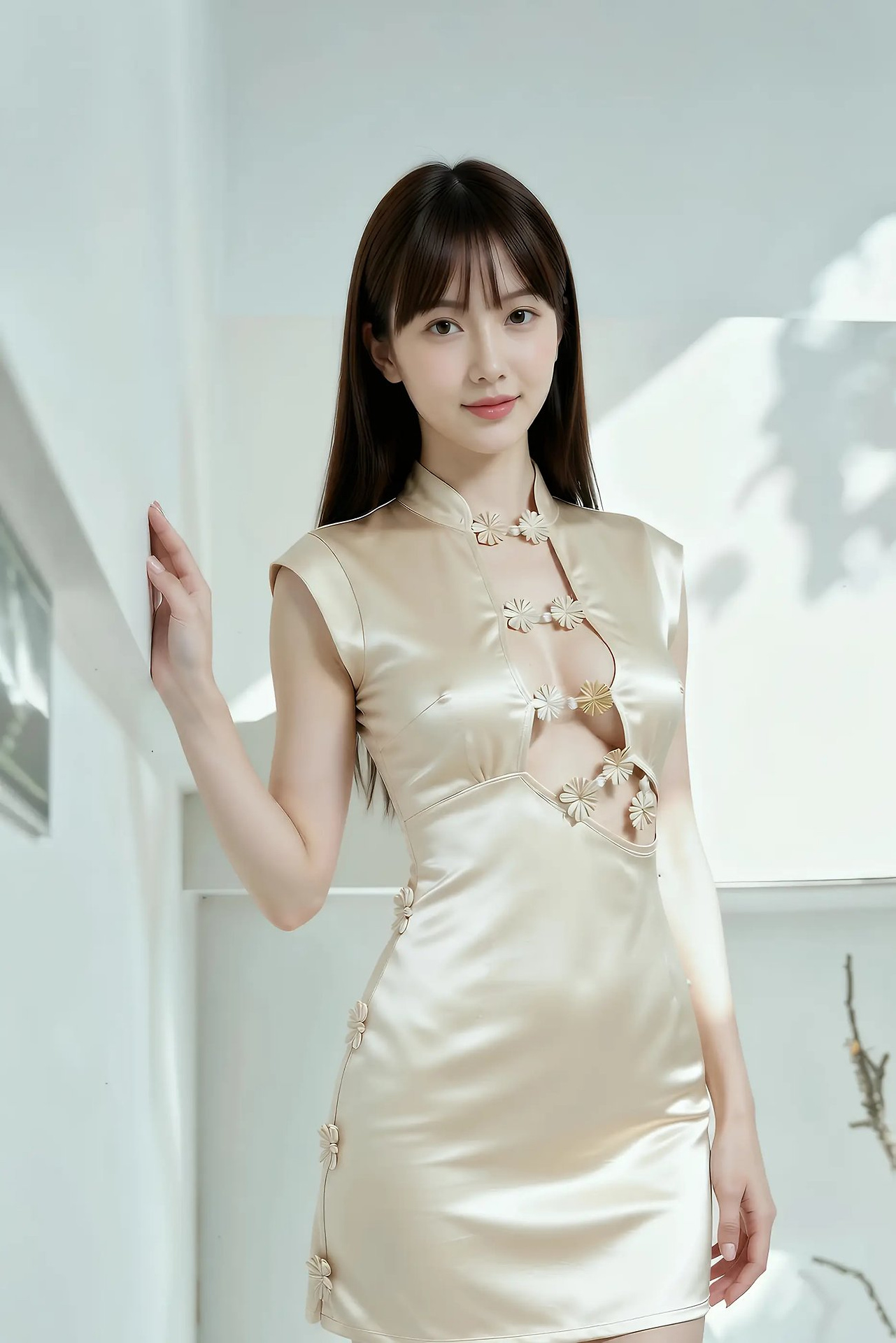 Wan 'er - Gold Modified Cheongsam