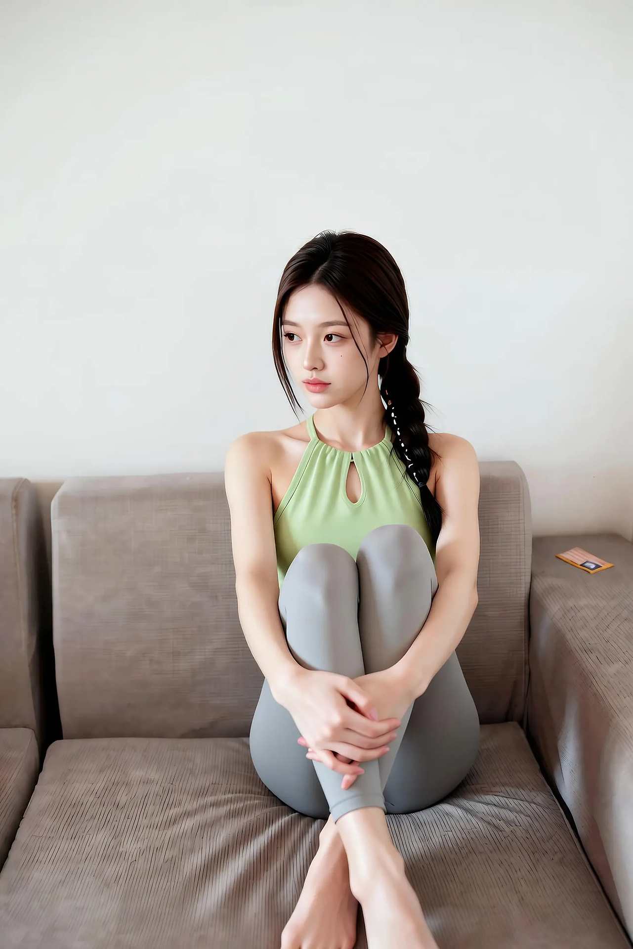 Sister Hee Lei - Avocado Green Digging Short Edition Sports Vest