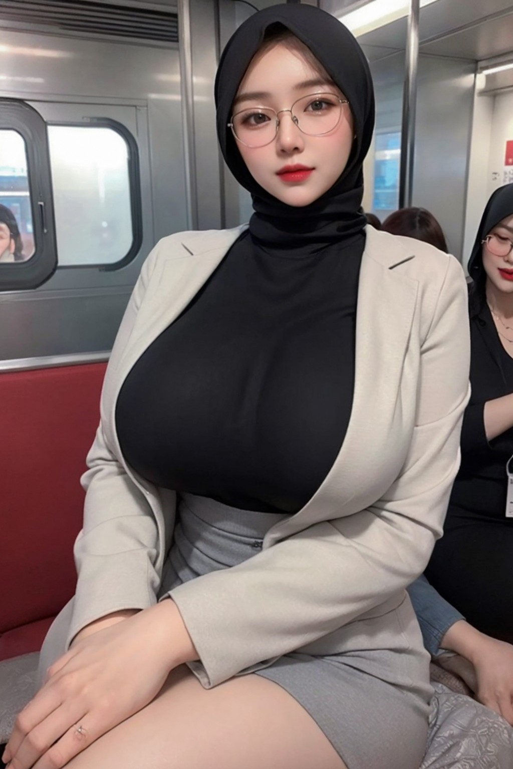 hijab in train
